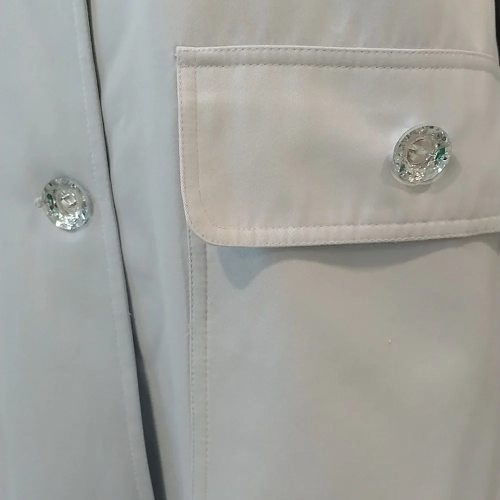 Reflections by SPIEGEL pale blue coat Women’s size medium chic layered look M - Picture 8 of 16